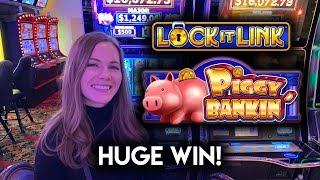 HUGE BONUS WIN! Breaking The Bank on Piggy Banking Slot Machine!