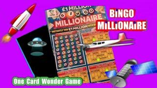 •BINGO MILLIONAIRE..•.Scratchcard....• One Card Wonder Game•