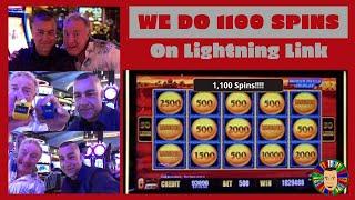 •1,100 Spins On Lightning Link! How many  wins do we get?•
