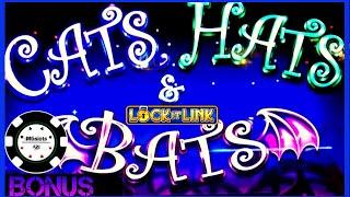 •HIGH LIMIT Lock It Link Cats, Hats & More Bats •$25 MAX BET BONUS ROUND Slot Machine Casino