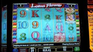 Lotus Flower Slot Machine Bonus Win (queenslots)