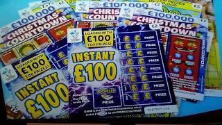 Big Thursday Scratchcard £40.00 game..£20,000.Green..Instant £100..Christmas Countdown.& more