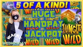 WACKY WEDNESDAY W/ GRETCHEN #9 HUGE HANDPAY JACKPOT HIGH LIMIT Jungle Wild $25 Max Bet Bonus Round