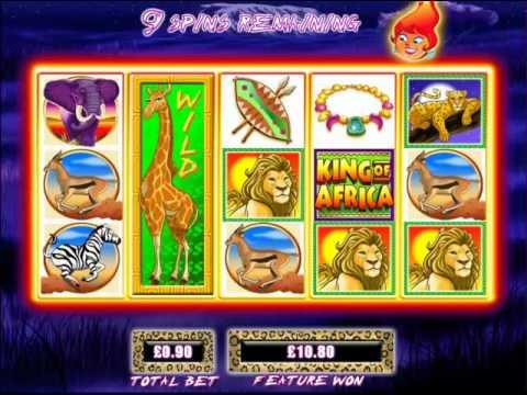 £106.20 SUPER BIG WIN (118 X STAKE) ON KING OF AFRICA™ ONLINE SLOT GAME AT JACKPOT PARTY®