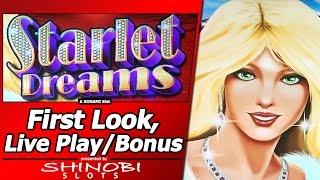 Starlet Dreams Slot - First Look, Live Play/Bonus in New Konami game