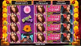 SWEET SKULLS Video Slot Casino Game with a JACKPOT WON