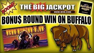•️ CHINA SHORES & • BUFFALO BONUS ROUND WIN! • Hard Rock Las Vegas