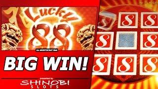 Lucky 88 Slot Bonus - Dice Feature Big Win with Re-Trigger