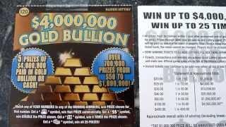 "$4,000,000 Gold Bullion" - last of five days of the same ticket
