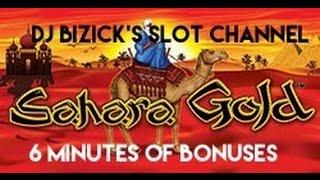 ~ *** LIGHTNING LINK ***~ 6 MINUTES OF BONUSES! ~ Sahara Gold Slot Machine • DJ BIZICK'S SLOT CHANNE