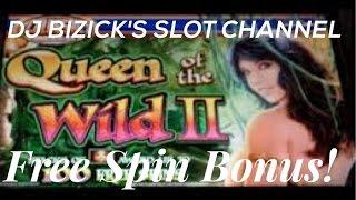 Queen of the Wild 2 Slot Machine ~ FREE SPIN BONUS! ~ COLOSSAL REELS!!! • DJ BIZICK'S SLOT CHANNEL