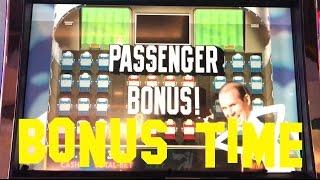 AIRPLANE Live Play 25 cent high limit denom PASSENGER BONUS Slot Machine