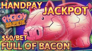 HIGH LIMIT Lock It Link Piggy Bankin' HANDPAY JACKPOT ⋆ Slots ⋆$50 Bonus Slot Machine Casino NICE COMEBACK