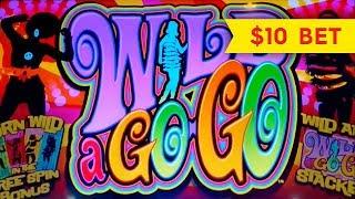 Wild a Go-Go Slot - $10 Max Bet - NICE SESSION & BONUS!