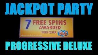 ★ JACKPOT PARTY PROGRESSIVE DELUXE QUICK DRAW! DProxima & ACINLVNV Big Slot Machine Bonus Win! ~WMS