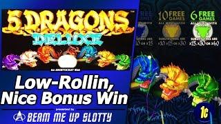 5 Dragons Deluxe Slot - Low-Rollin, Nice Free Spins Bonus Win