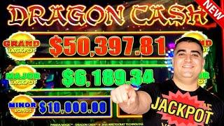 NEW DRAGON CASH Slot Machine - $37.50 Bet Bonus!  HANDPAY JACKPOT On High Limit Lighting Link Slot
