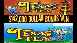• $142,000 Thousand Dollar Max Bet Bonus Win Casino Video Slot Machine Jackpot Handpay Texas Tea • S
