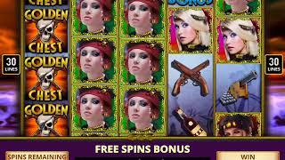 GOLDEN CHEST Video Slot Casino Game with a RETRIGGERED FREE SPIN BONUS