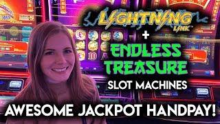 JACKPOT HANDPAY! First Time Playing The NEW Endless Treasure Slot Machine!!
