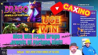 Nice Win From Drago Jewels Of Fortune Slot!!