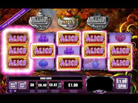 £300 ON ALICE & THE MAD TEA PARTY ™ MEGA BIG WIN (300 X STAKE) - SLOTS AT JACKPOT PARTY