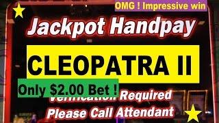 •HAND PAY !Sweet Jackpot • •Cleopatra II Slot machine (igt)/ Cosmopolitan Las Vegas•$2.00 Max Bet