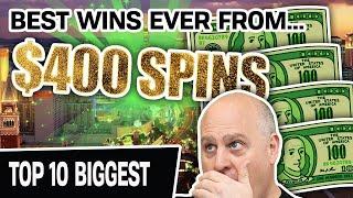 ⋆ Slots ⋆ ONLY $400 SPINS & My 10 BIGGEST WINS! ⋆ Slots ⋆ $87K Total = The BEST Slot Compilation You