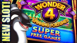 •NEW SLOT!• WONDER 4 SPINNING FORTUNES SUPER FREE GAMES Slot Machine Bonus (Aristocrat)