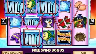 WADDLING TUXEDOS Video Slot Game with a WADDLING TUXEDO FREE SPIN BONUS