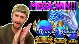 MEGA WIN!! RISE OF MERLIN BIG WIN - €5 BET on Casino game from CasinoDaddys live stream
