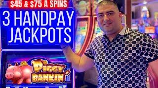 3 HANDPAY JACKPOTS On High Limit Slot Machines - $75 A SPIN | EP-19