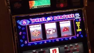 High Limit Wheel of Fortune Slot Machine Game Play at $25 a spin