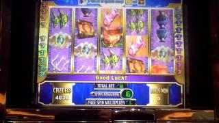 Slot machine bonus win video on Neptunes Kingdom at Parx Casino