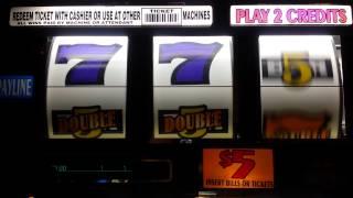 Live Play Double Gold 7's. $ 5. Slot Machine.