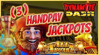 HIGH LIMIT All Aboard Dynamite Dash ⋆ Slots ⋆MASSIVE WIN (3) HANDPAY JACKPOTS $50 MAX BET BONUS Slot
