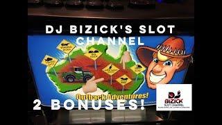 ~** 2 BONUSES **~ NICE WINS ~ Outback Jack Slot Machine!!! • DJ BIZICK'S SLOT CHANNEL