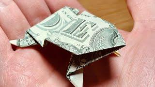 Fold a Dollar Bill into a Frog - How to make a Dollar Origami Frog Step by Step