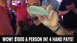 • CASH MONEY! $1000/Person • 4 Handpays!!! • Dragon Link Golden Century