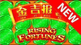 NEW SLOT ALERT! $17.60/SPIN HUGE Wins on HIGH LIMIT Rising Fortunes Slot Machine W/ SDGuy1234