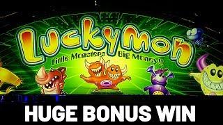 HUGE WIN - Luckymon Slot Machine Bonus at Meadows Casino!