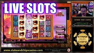 CASINO SLOTS LIVE - LOADS OF BONUS - Big Wins Stake and chips gambling