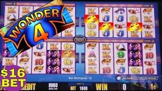 •$16 MAX BET• Buffalo Wonder 4 Slot Machine •Bonus Won• Live Slot Play