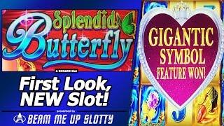 Splendid Butterfly Slot - Live Play and Gigantic Symbol Feature in First Look of New Konami game