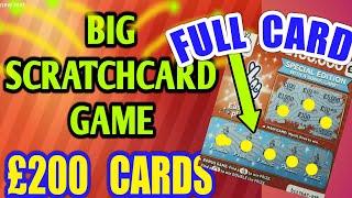 BIG SCRATCHCARD GAME £200 WORTH.