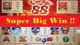 Super Big Win•Aristocrat Lucky 88 Slot Machine Max Bet $3 Bonus!!