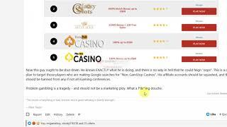 Sad, Unethical, Deplorable Scum -  Affiliate Sites Target Problem Gamblers