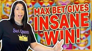 MAX BET // Insane win // Hubby has to ADMIT he LIKES Ultimate firelink !!