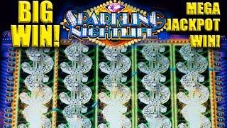 SPARKLING NIGHTLIFE Slot - BIG WIN! - MEGA PROGRESSIVE WIN! - Slot Machine Bonus