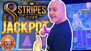$22 BET$ •NEVER SEEN JACKPOT! •My 1st BIG WIN on 8 Stripes Slot Machine! •
